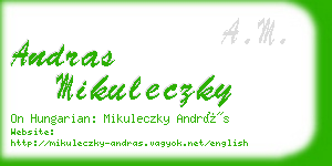 andras mikuleczky business card